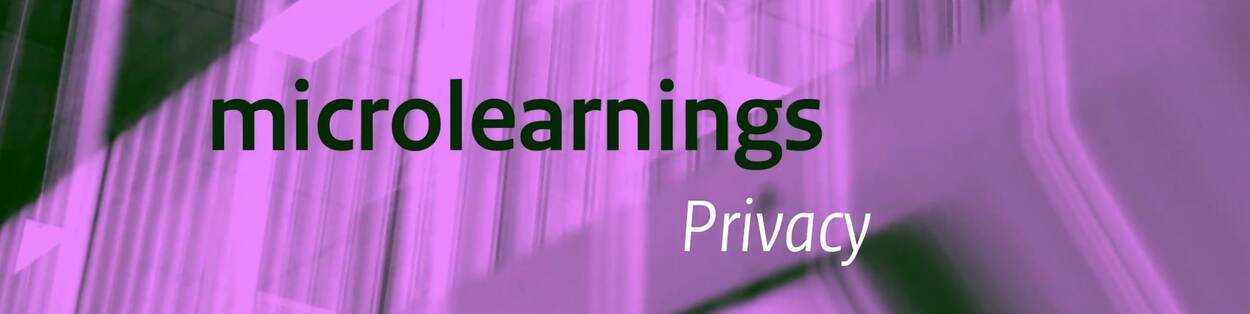 Microlearning privacy