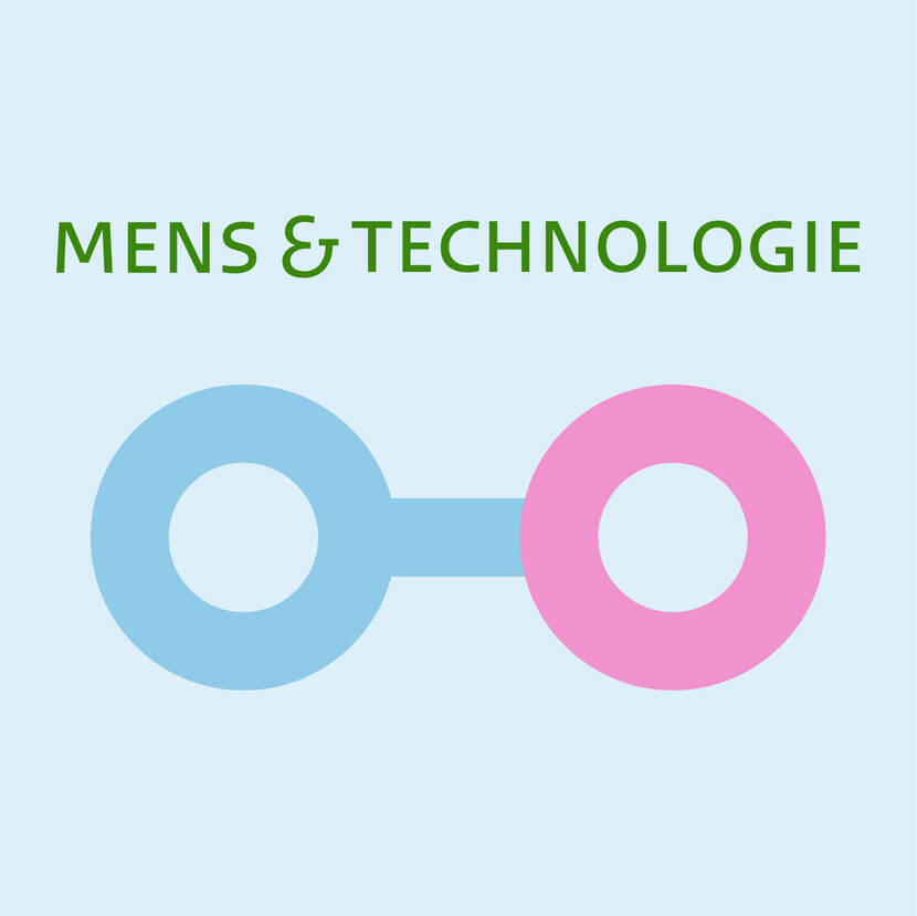 Icoon Maand van de Digitale Fitheid voor pijler mens & technologie in beeld tekst 'Mens & Technologie'