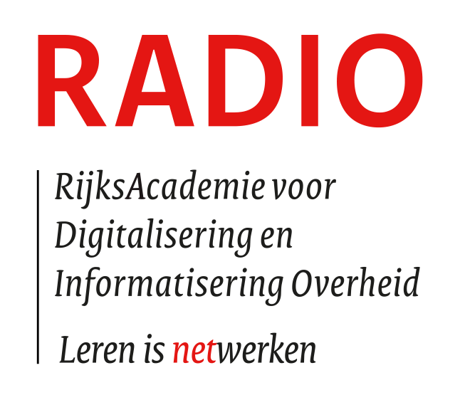 Logo RADIO Academie + slogan_5 regels PMS Zwart-rood